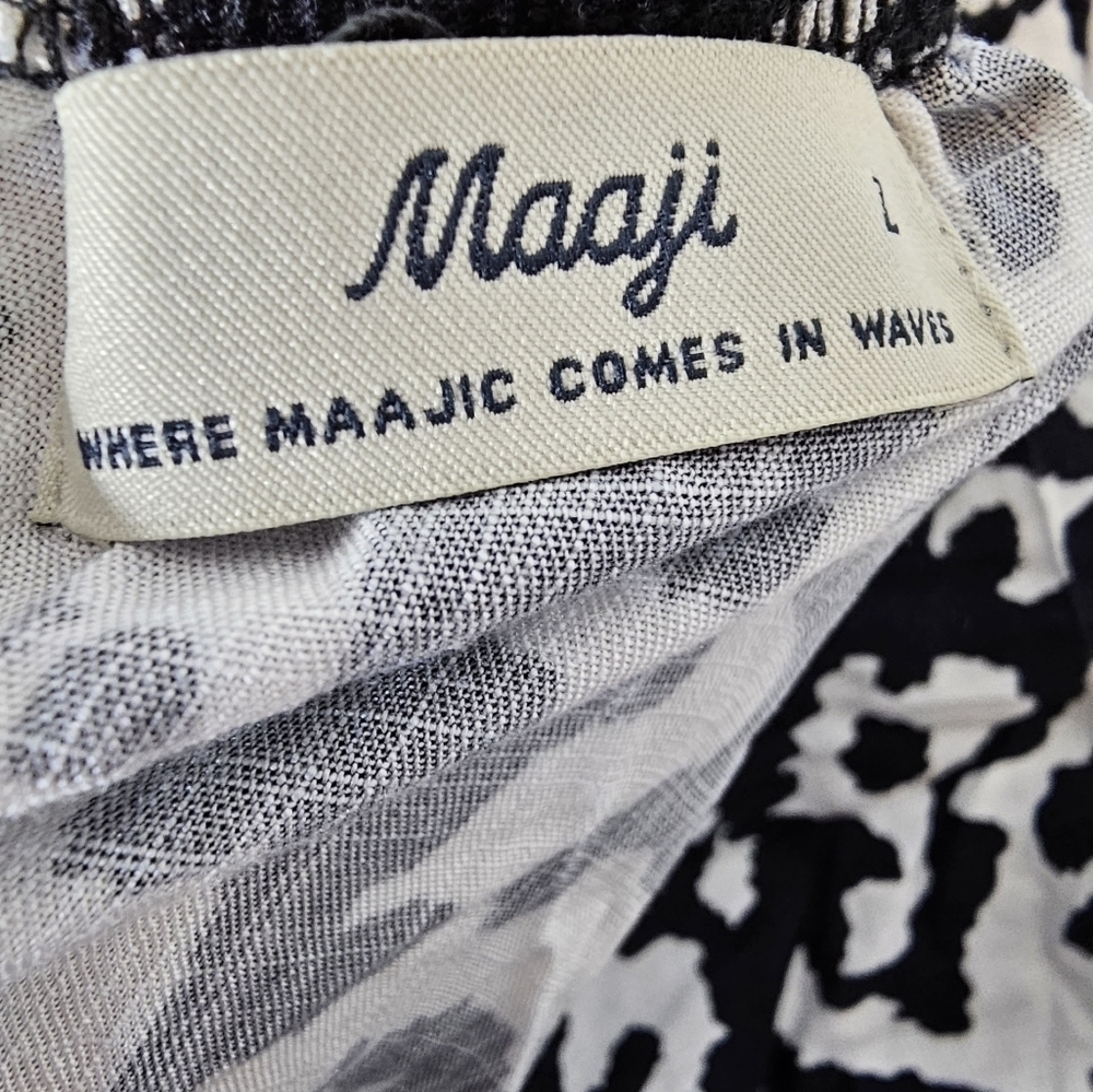 MAAJI spot Isadora dress size Large black & white mini dress NWOT - Picture 7 of 8